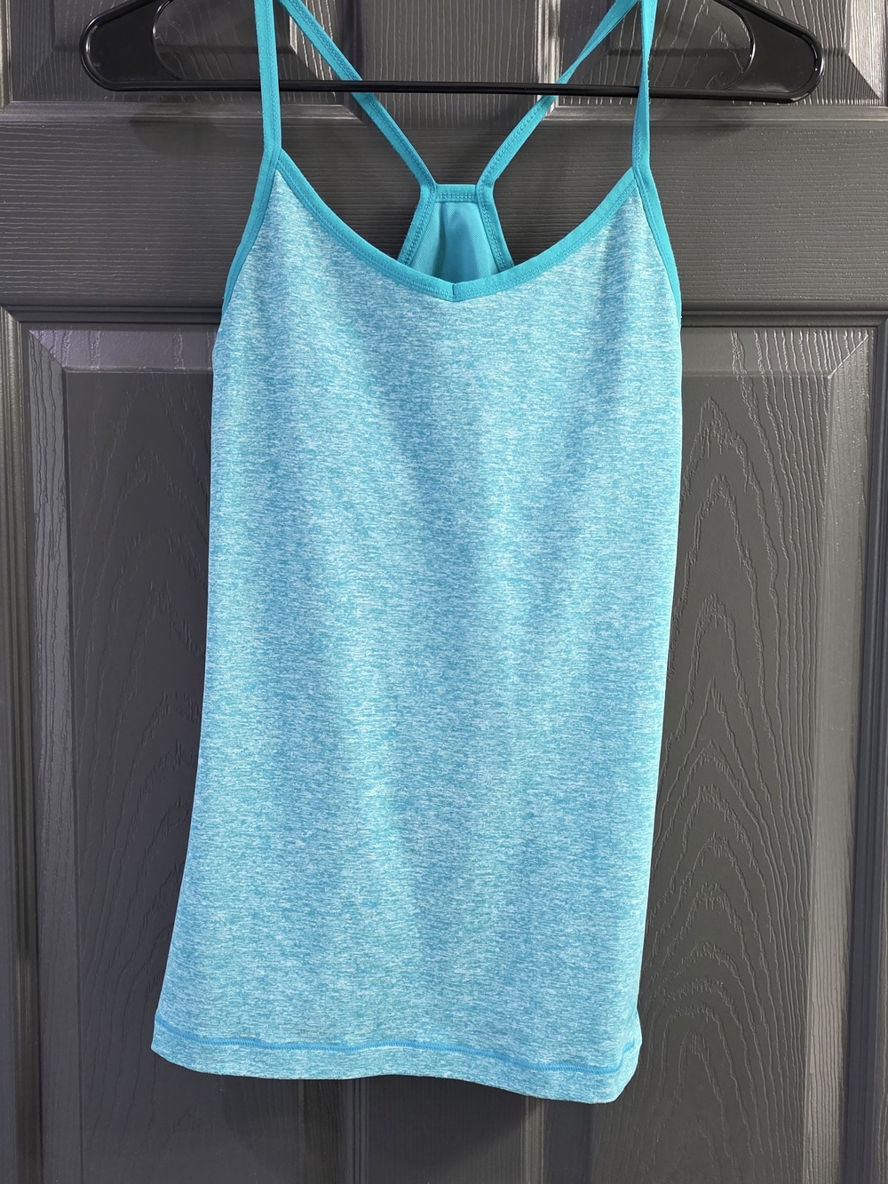 Nike Light Blue Heather Strappy Tank. Built- In Bra